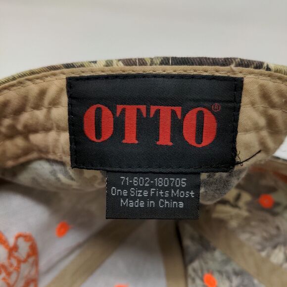 Otto Men's Strapback Hat Green Camo OSFM Panther Premium Embroidered Logo - Picture 11 of 12